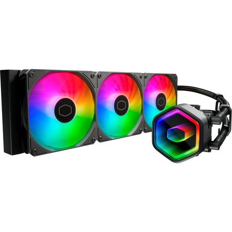 Cooler Master MasterLiquid 360 Core II ARGB Refroidissement par eau (noir, connecteur de ventilateur PWM à 4 broches)