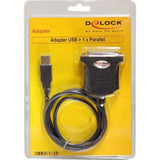 Delock USB 1.1 sur câble parallèle (noir, 0,8 mètres)
