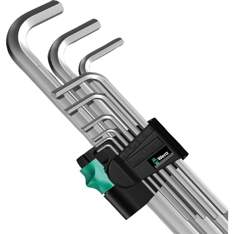 Wera jeu de clés hexagonales 950 9 hex-plus 4 (chromé, 9 pièces)