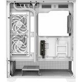Boîtier mini tour Silverstone lucid 05 (blanc | 2x USB-A | 1x USB-C | RVB | verre trempé)