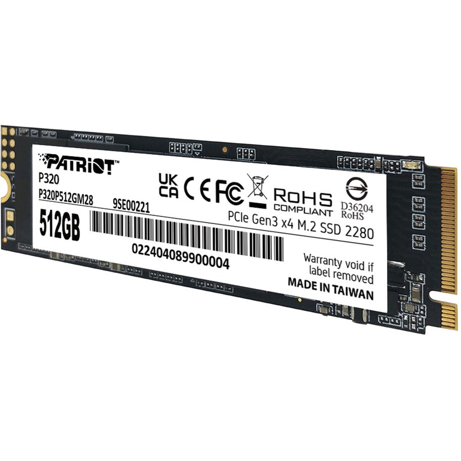 SSD Patriot p320 512 Go (PCIe 3.0 x4, NVME 1.3, M.2 2280)