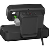 Prise duplex Brennerstuhl estilo avec prise interrupteur (argent noir, 2x emplacement pour modules Keystone)