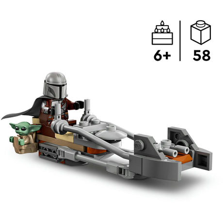 Lego Star Wars TM 75436 Le Speeder Bike du Mandalorien et de Grogu | 2 pièces