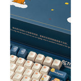 Clavier mécanique sans fil Iqunix zx75 sky meet (bleu, disposition américaine (qwerty), rouge gateron, 75 %, LED RVB, remplaçable à chaud, pbt double prise, 2,4 GHz | Bluetooth 5.1 | USB-C)