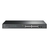 Tp-link Omada SG2218P Jetstream Commutateur intelligent Gigabit 18 ports (noir, 16x PoE+, 2x Gigabit SFP)
