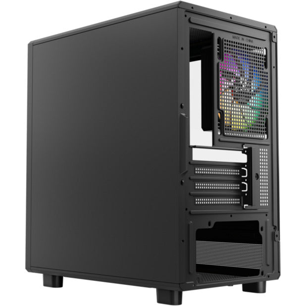 Boîtier tour midi Xyz pc gear atom (noir | 2x USB-A | 1x USB-C | verre trempé)