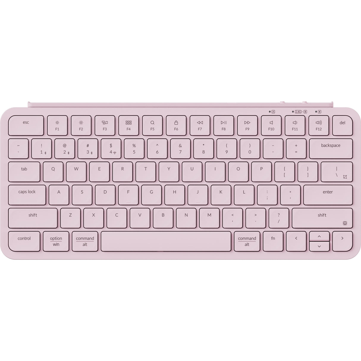 Keychron b1 pro-k4, clavier (rose clair, us-international, commutateurs à ciseaux, 75 %, touches abs, 2,4 GHz | Bluetooth 5.2 | USB-C)