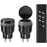 Click on Click off – 2 interrupteurs sans fil avec télécommande pour l'extérieur – avec application en combinaison avec pont – kit de démarrage - fr