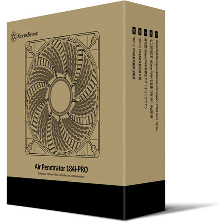 Ventilateur de boîtier Silverstone Air Penetrator 184i Pro (noir, 180 x 180 x 32 mm, PWM)