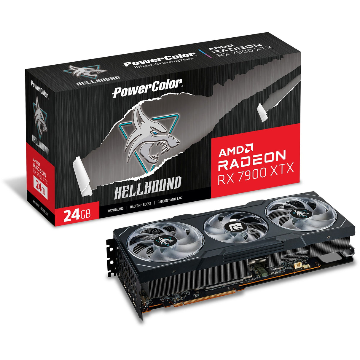 Carte graphique Powercolor Hellhound Radeon RX 7900 XTX 24G (1x HDMI, 3x Display Port)