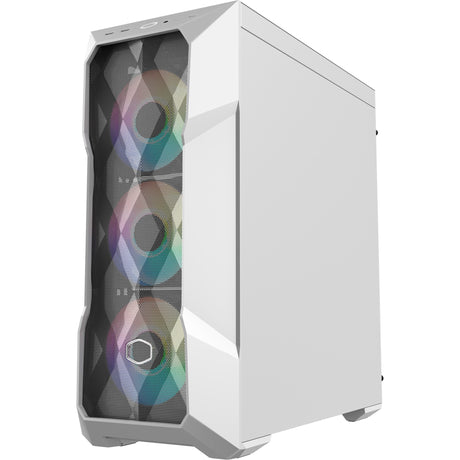 Cooler Master Masterbox TD500 Mesh V2 Boîtier tour midi (blanc | 2x USB-A | 1x USB-C | RVB | Verre trempé)
