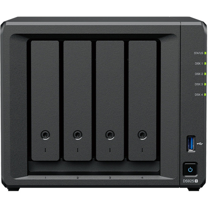 Synology diskstation ds925+ nas (noir, 2x LAN 2,5 Go, 2x USB 3.2 gen 1)
