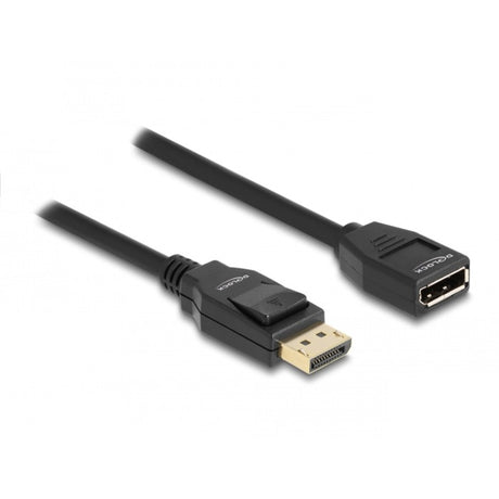 Delock câble d'extension displayport 1.2 (noir, 2 mètres, 4k 60 hz)