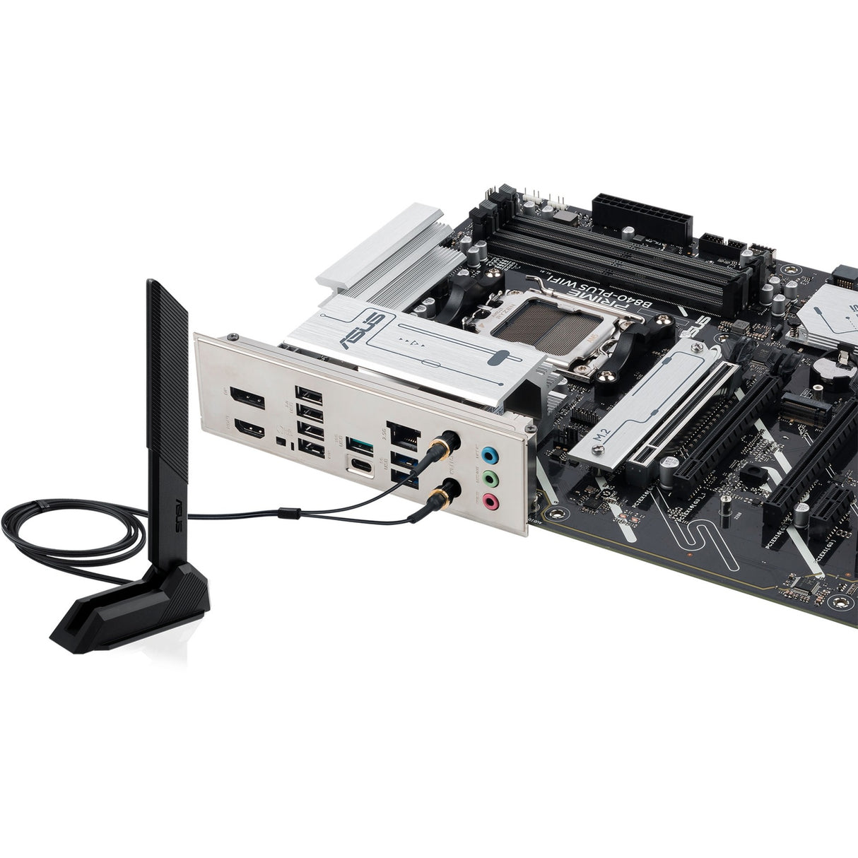 Carte mère Asus Prime B840-Plus Wi-Fi Socket AM5 (RAID, 2,5 Go-LAN, Wi-Fi 6e, BT, Son, ATX)