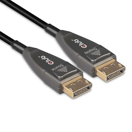 Câble optique unidirectionnel actif Club 3d displayport 1.4 (noir, 20 mètres, 4k 120hz, 8k 60hz)