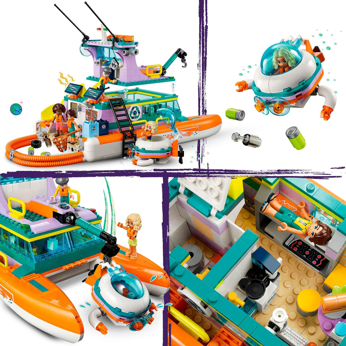 Lego Friends - jouet de construction de bateau de sauvetage en mer (41734)