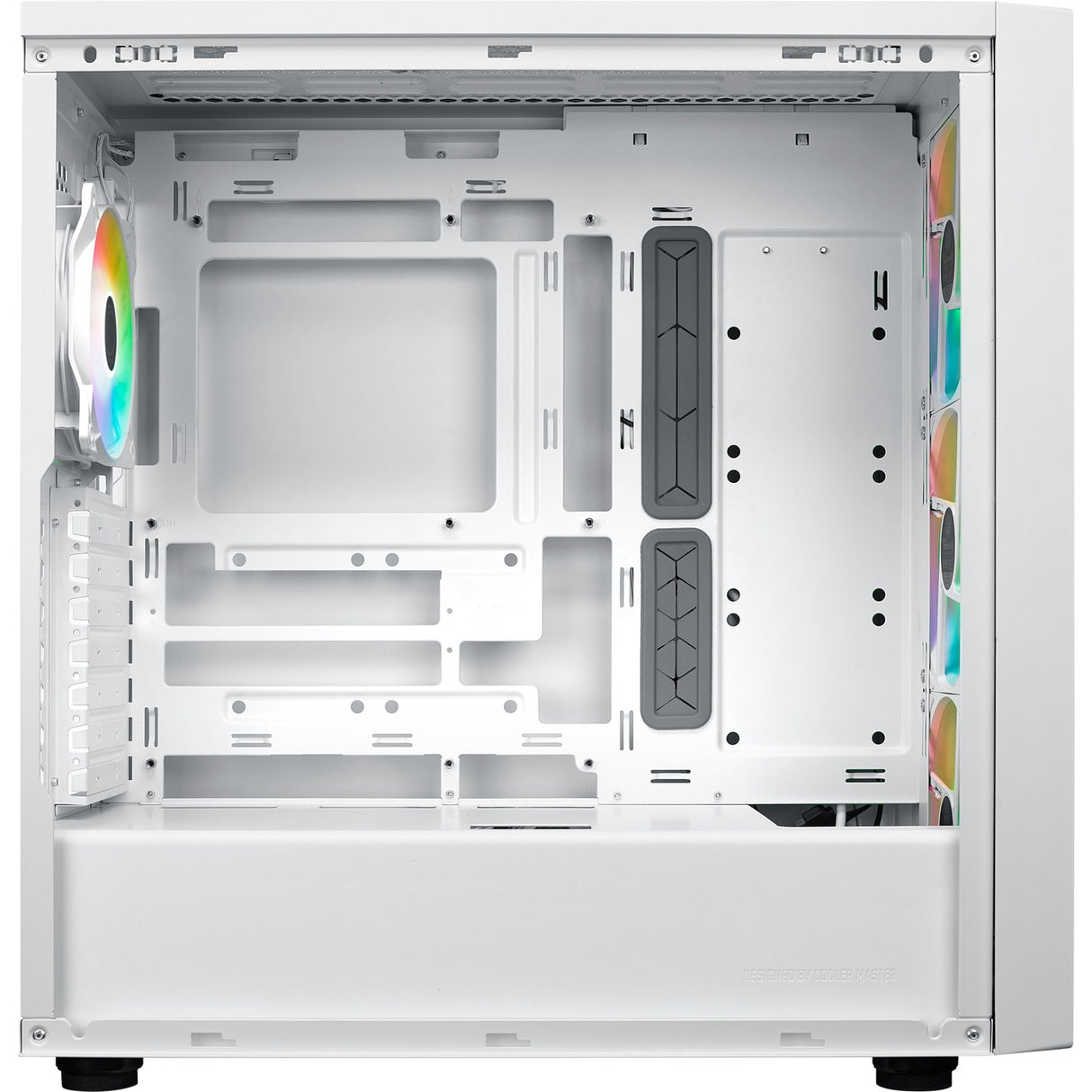 Boîtier tour midi Cooler master masterbox 600 (blanc | 2x USB-A | 1x USB-C | RGB | verre trempé)