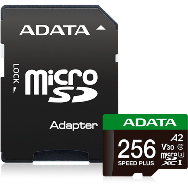 Carte mémoire Adata speed plus microSDXC 256 Go (uhs-i u3, classe 10, v30, a2)