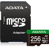 Carte mémoire Adata speed plus microSDXC 256 Go (uhs-i u3, classe 10, v30, a2)
