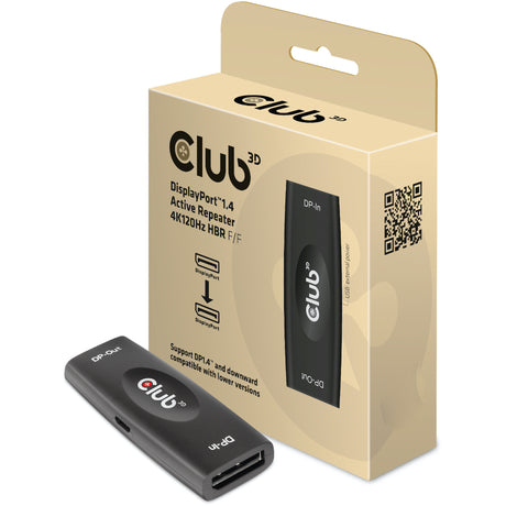 Câble répéteur actif Club 3D DisplayPort 1.4 4K120Hz HBR3 F F (noir)