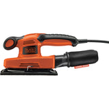 Ponceuse orbitale Black+decker 240w 1 3 feuilles (noir orange)