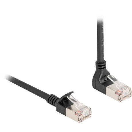 Delock câble réseau rj45 cat.6a s ftp slim 90° coudé vers le haut câble droit de 3 m (noir)