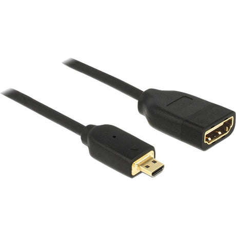 Delock adaptateur micro hdmi > hdmi a (noir, 0,2 mètre, 4k)