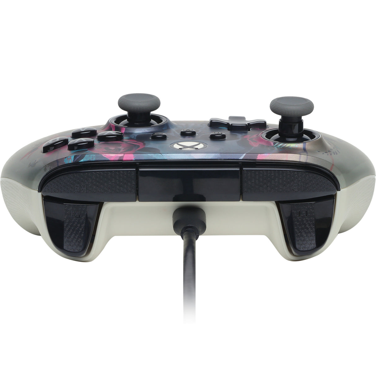 Manette filaire Powera Advantage Plus pour Xbox Series X|s - Bloom Gloom (argent, Xbox Series X|s, Xbox One, PC)