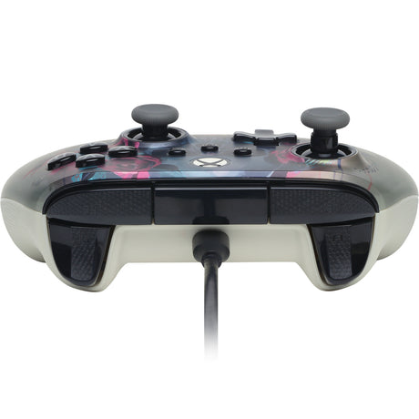 Manette filaire Powera Advantage Plus pour Xbox Series X|s - Bloom Gloom (argent, Xbox Series X|s, Xbox One, PC)