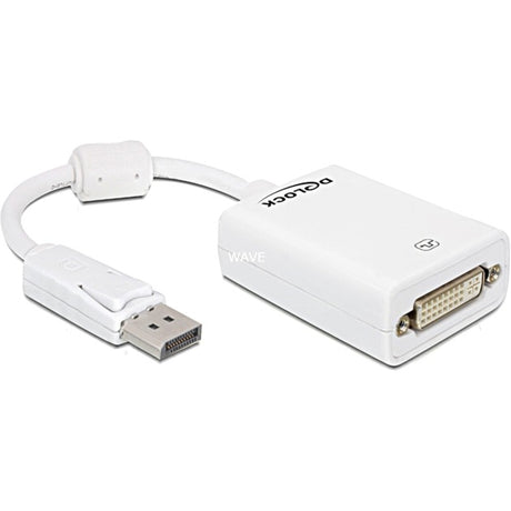 Delock adaptateur displayport vers dvi-i (blanc, 0,22 mètres, passif)