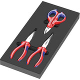 Wera 9781 insert en caoutchouc mousse avec jeu de pinces Knipex 2, 3 pièces - 05150181001