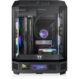 Thermaltake the tower 600 midi tower behuizing (zwart | 4x usb-a | 1x usb-c | tempered glass)