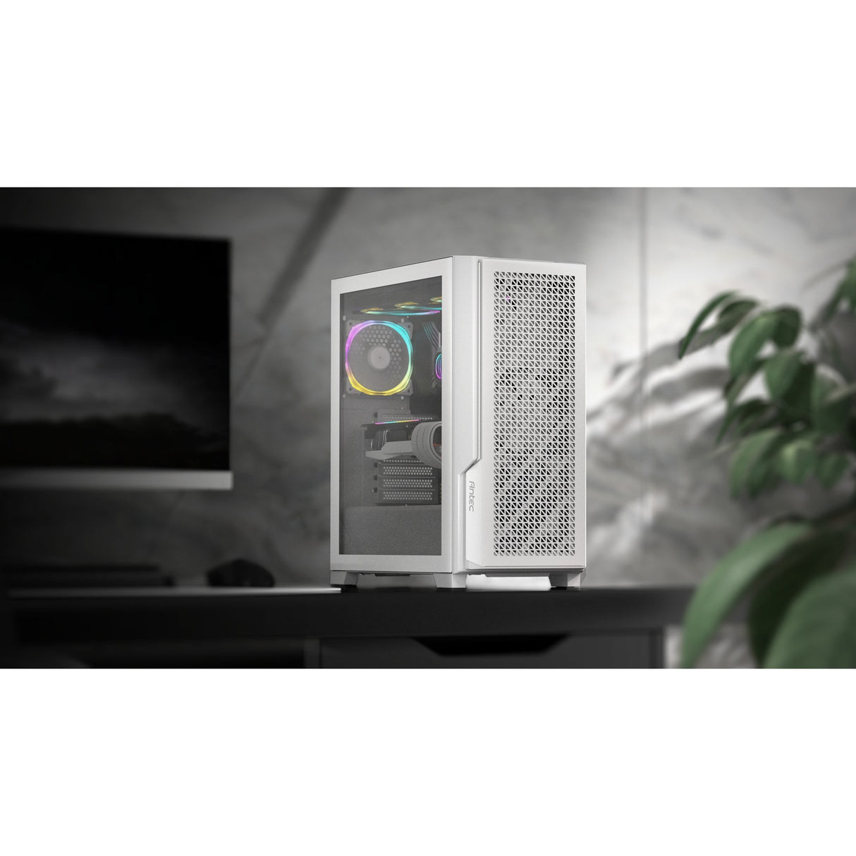Boîtier tour midi Antec p20c (blanc | 2x USB-A | 1x USB-C | verre trempé)