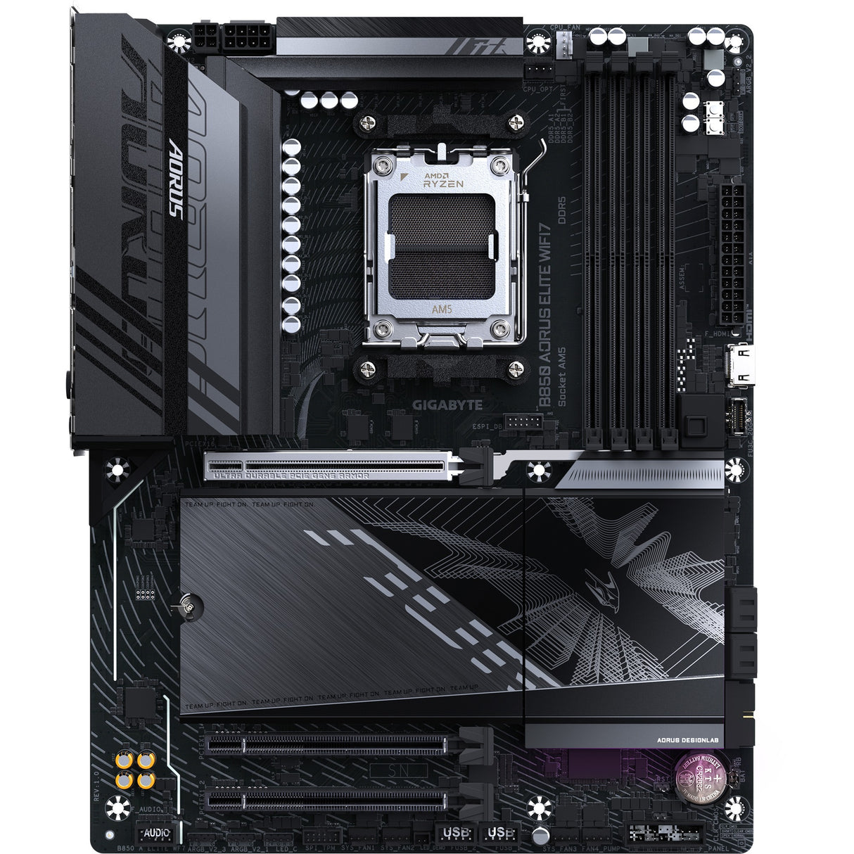 Carte mère Gigabyte B850 Aorus Elite WiFi7 Socket AM5 (noir, RAID, 2,5 Go-LAN, WiFi 7, BT, son, ATX)