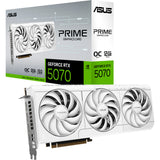 Carte graphique Asus Prime GeForce RTX 5070 OC White (blanc, 3x Display Port, 2x HDMI, DLSS 4)