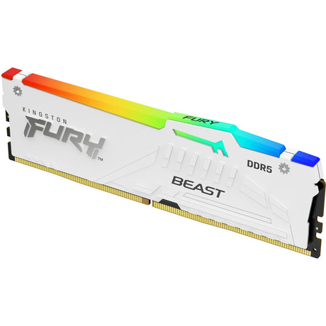 Kingston Fury 16 Go de RAM DDR5-5600 (blanc, KF556C40BWA-16, Beast RGB, XMP)