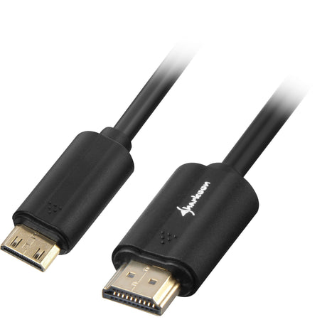 Adaptateur Sharkoon HDMI > mini HDMI 2.0 (noir, 1 mètre, 4k)