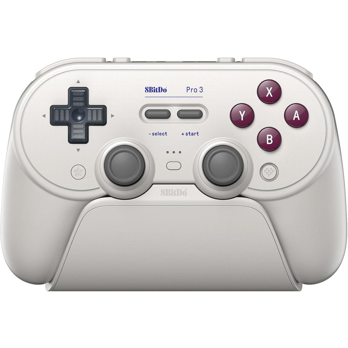 Manette de jeu Bluetooth 8bitdo pro 3 (gris clair rouge, switch 1 2, PC, Android, USB Bluetooth 2,4 GHz)