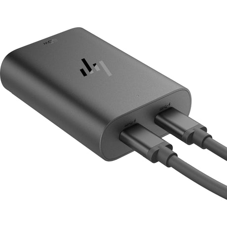 Chargeur pour ordinateur portable HP 65w gan USB-C (noir, 2x USB-C)