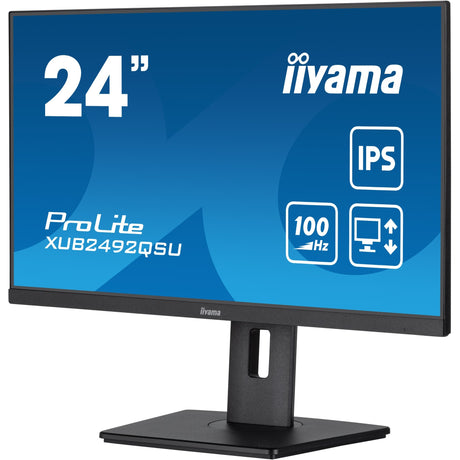 Moniteur Iiyama prolite xub2492qsu-b1 23,8 (noir (mat), HDMI, port d'affichage, 3x USB-A, USB-C)