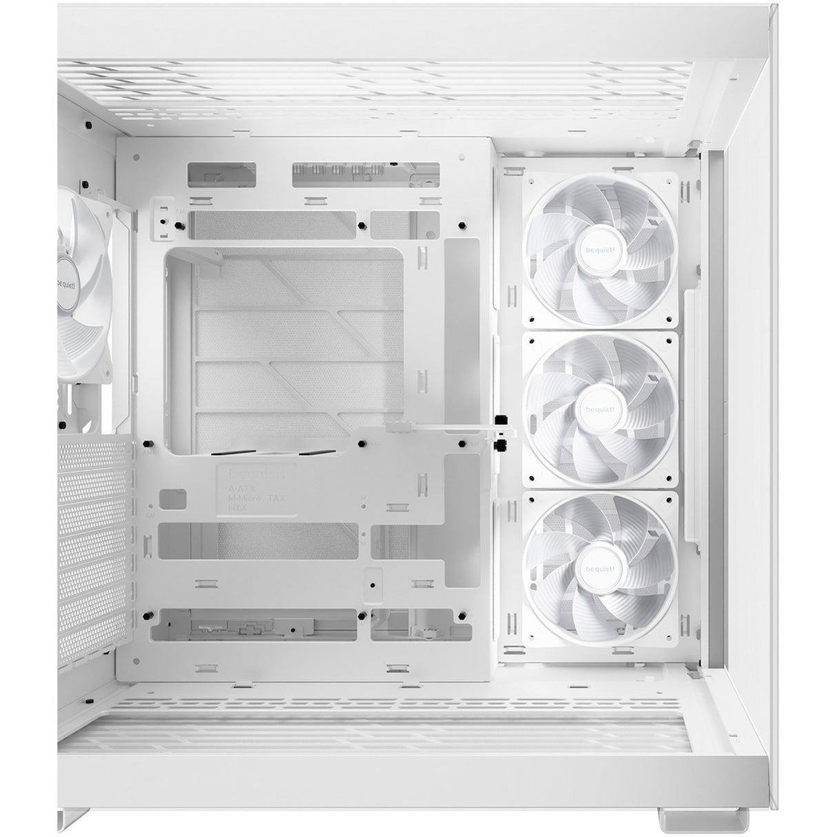 Soyez silencieux! base lumineuse 600 lx boîtier tour midi (blanc | 2x USB-A | 1x USB-C | RGB | verre trempé)