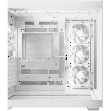 Soyez silencieux! base lumineuse 600 lx boîtier tour midi (blanc | 2x USB-A | 1x USB-C | RGB | verre trempé)