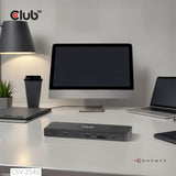 Station d'accueil à quatre écrans USB-C Club 3D 14-1 (noir)