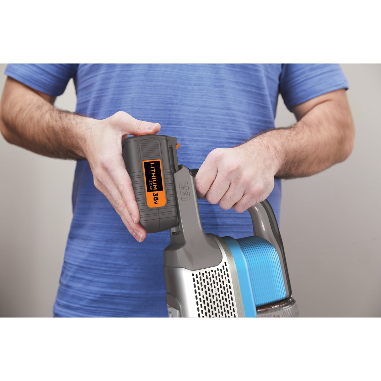 Aspirateur balai Black+decker 36v 4-en-1 (gris bleu clair)
