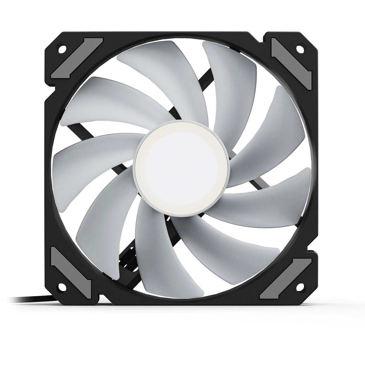 Sharkoon requin miroir rgb pwm ventilateur de boîtier (noir, 120 x 120 x 25 mm)