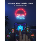 Bande LED néon blanche intelligente Govee 4m matière rgbic - extra flexible