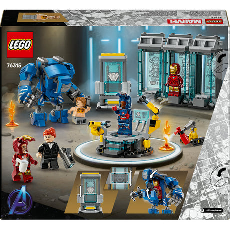 Lego 76315 super héros merveille laboratoire d'iron man: salle d'armure