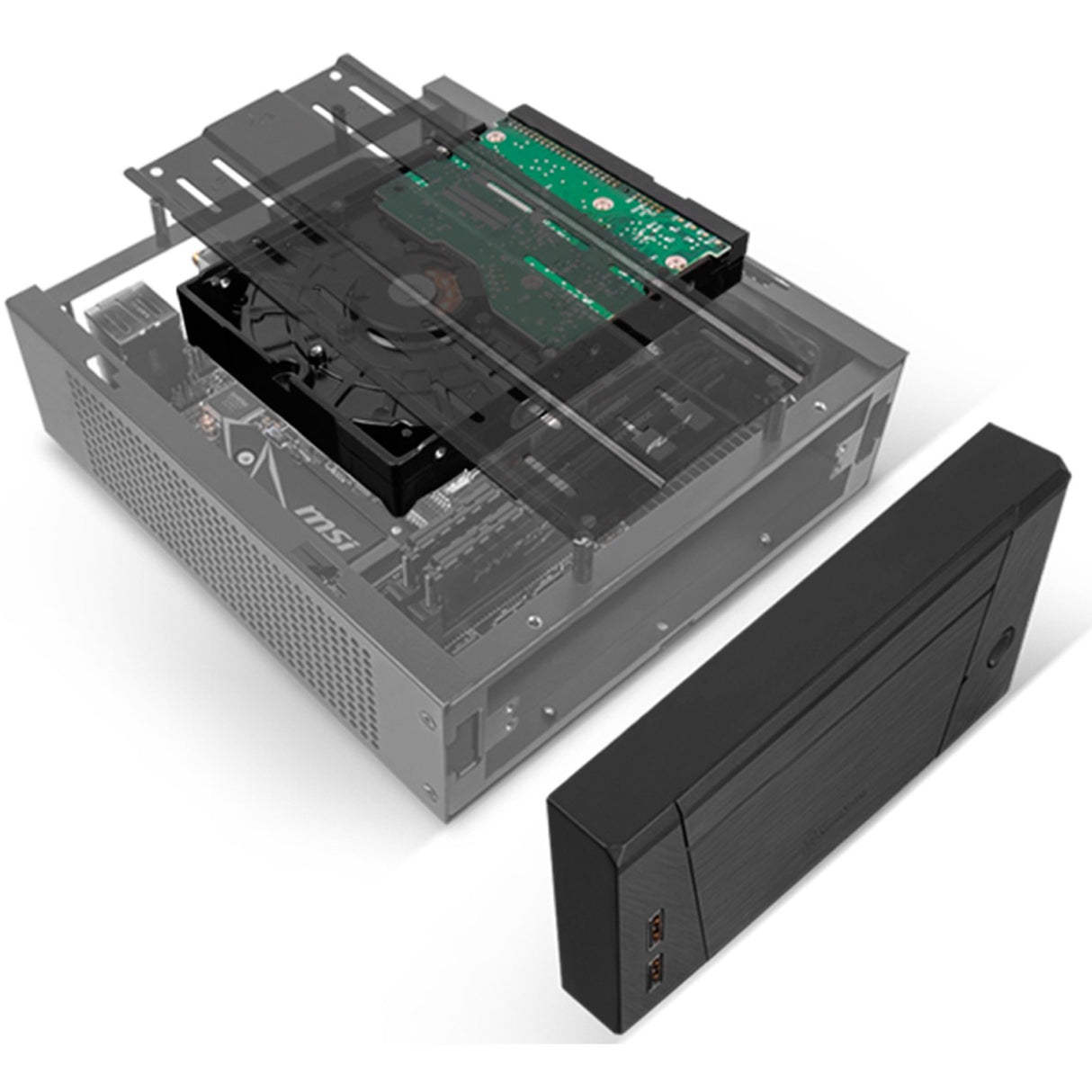 Boîtier htpc Silverstone sst-ml10b (noir | 2x usb-a)