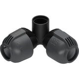 Gardena pièce d'angle 25 mm x 3 4 raccord fileté femelle (gris noir)
