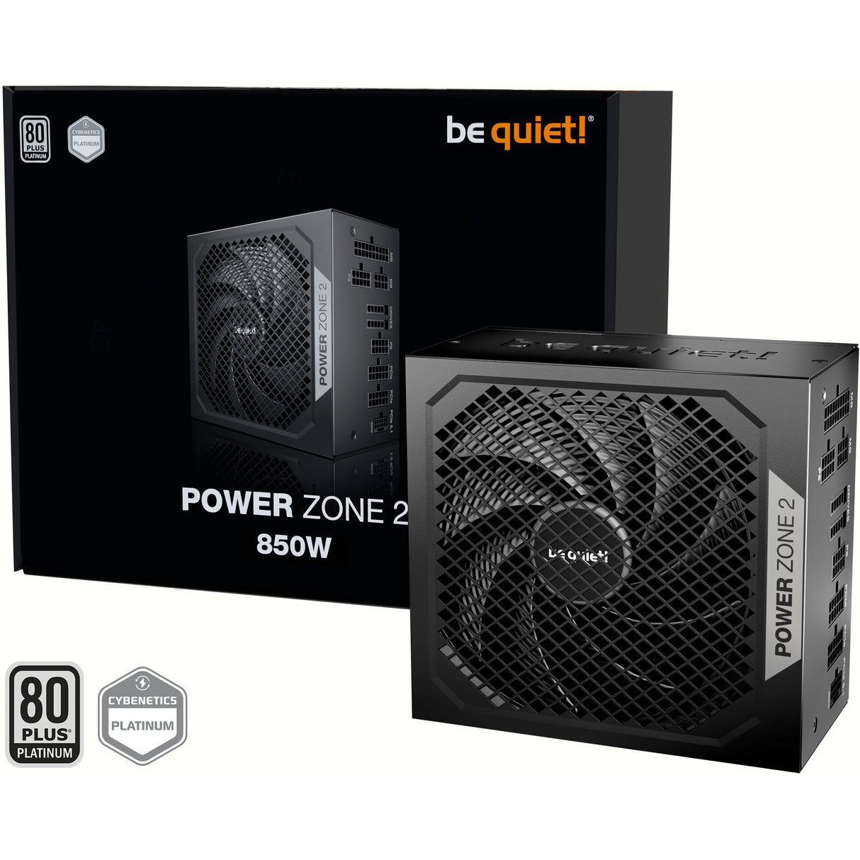 Soyez silencieux! Alimentation modulaire Power Zone 2 de 850 watts (noir, 1x 12v-2x6, 3x PCIe)